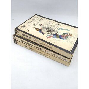 Vtg bundle Signet Shakespeare: Merchant Of Venice, King Lear & Richard 3rd books